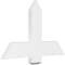 Ekena Millwork Eugene Architectural Grade PVC Gable Bracket, 36"W x 22 1/2"H x 2"D x 6"F, 15/12 Pitch GBP036X23X0206EUG00 - alternate 1